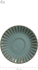 MÄSER 931966 Série Confino Service de table pour 4 personnes, look vintage moderne, service de petit-déjeuner en céramique, 12 pièces, couleur essence avec accents noirs, grès