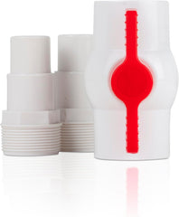 Gre AR512 - Vanne tout ou rien avec 2 adaptateurs pour tuyaux Ø38 et Ø32 mm