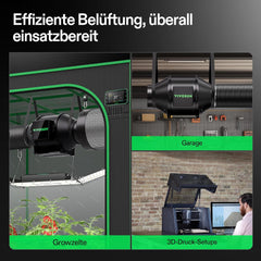 VIVOSUN Kit de ventilateur/échappement intelligent AeroZesh G4 100 mm avec GrowHub E42A+, contrôleur de température et d'humidité, télécommande WiFi/App, filtre à charbon actif et tuyau pour tentes de culture et culture hydroponique