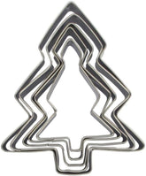 Zenker 44814 Lot de 5 Emporte-pièces Sapin de Noël, Emporte-pièces Sapin de Noël, Emporte-pièce, Acier Inoxydable, Argent, 11 x 9,5 cm