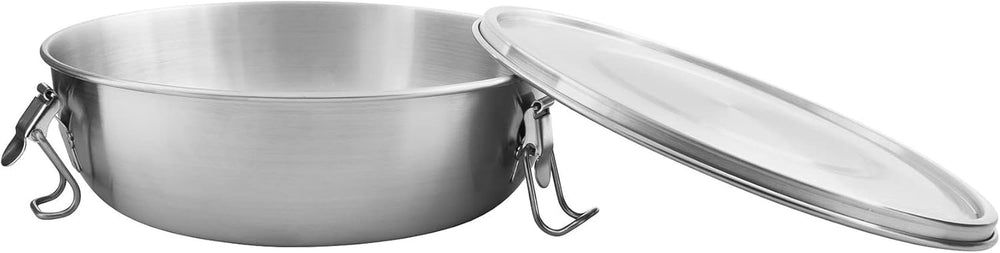 Tatonka Bol Alimentaire - Récipient Alimentaire / Bol en Acier Inoxydable - Avec Couvercle, Clips de Fixation et Échelle de Volume - Volume 0,5L / 0,75L / 1L Boîtes de Conservation des Aliments Naty Shop 1,0 Litre