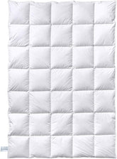 Couette en duvet Billerbeck - Dorothea 90 - Couette toutes saisons - 135 X 200 Cm Couette en duvet véritable - Niveau de chaleur moyen, blanc Couettes et couettes Naty Shop Titre par défaut