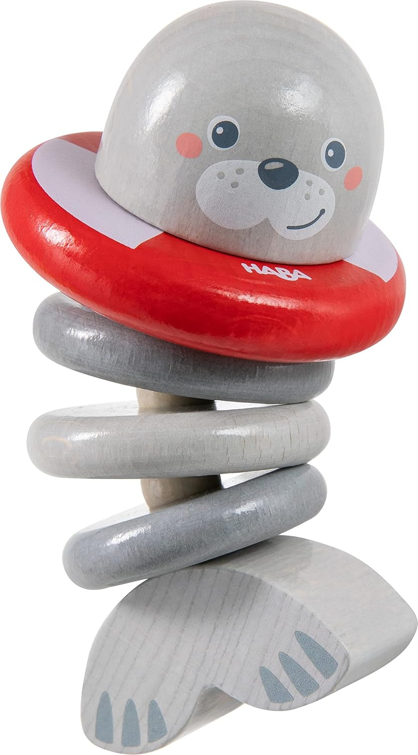 HABA 306691 - Hochet en forme de sceau, jouet à saisir à partir de 6 mois, fabriqué en Allemagne, gris Bebe Toys Naty Shop Default title