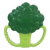 Infantino Lil' Nibbles, anneau de dentition en silicone texturé, jouet de dentition pour bébé sans BPA, doux, facile à tenir, stimulation sensorielle pour nourrissons, brocoli