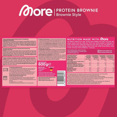 MORE Protein Brownie, 600G, Vegan Backmischung Für Brownies Mit Der Extra Portion Protein, Geprüfte Qualität - Made in Germany Mélange pour la pâtisserie et la cuisine Naty Shop