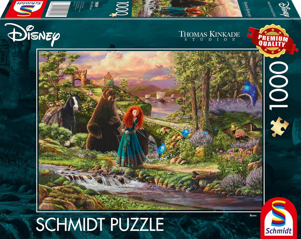 Schmidt Spiele 58039 Disney, Brave, Merida, Thomas Kinkade, puzzle 1000 pièces, multicolore Puzzle Naty Shop Titre par défaut