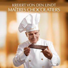 Lindt EXCELLENCE deegstukken met pailletten en karamel - fijne donkere chocolade met intense cacaosmaak