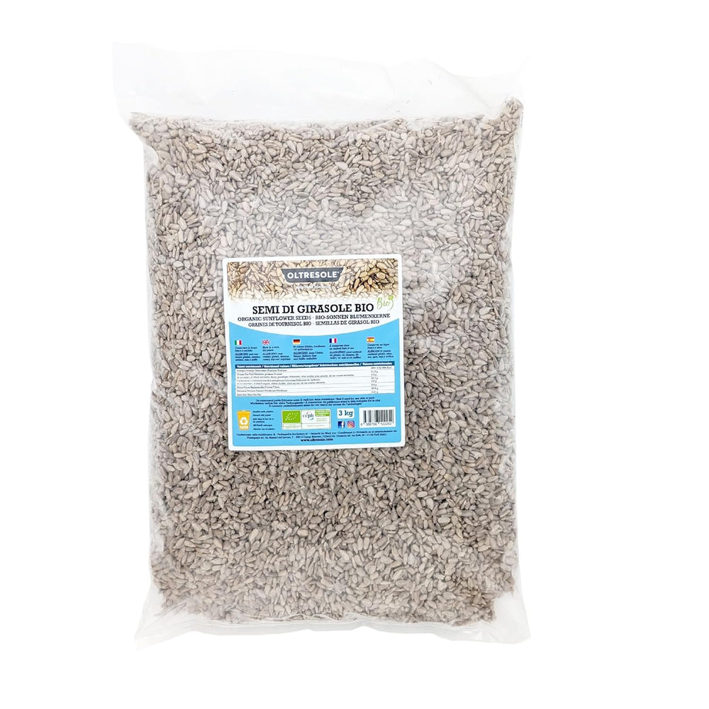 Graines de tournesol biologiques 3 kg, graines de tournesol biologiques crues, décortiquées, non torréfiées et non salées, riches en fibres et en nutriments, idéales comme collation et pour les recettes