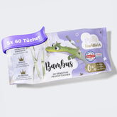 Lingettes humides Millis Bamboo Baby Sensitive pour peau délicate de bébé - 5 x 60 pièces - Nettoyage naturel, doux et durable - Lingettes bébé biodégradables, sans plastique et sans alcool