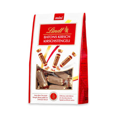 Lindt Cherry Mini Stick - Chocoladesticks met Zwitserse kersenlikeur Heerlijk geschenk met alcohol