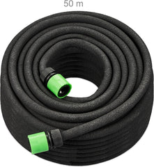 Tuyau d'arrosage Relaxdays 50 m, tuyau d'arrosage pour arrosage des couches hautes et des haies, tuyau d'arrosage noir