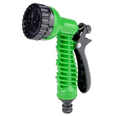 Tuyau d'arrosage flexible Kinzo 20 m - incl. Accessoire de tuyau - Tuyau flexible avec tête de pulvérisation avec 7 positions de pulvérisation - Plastique - Vert/Gris