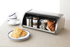 Corbeille à pain roulante/acier brillant (y compris les panneaux latéraux) Naty Shop Boîtes de conservation des aliments