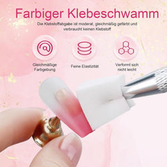 100 Stk Nail Art Schwamm Mit Metallgreifer, Nailart-Zubehör, Baby Boomer, Rendering-Werkzeuge Mit Greifer-Blöcken, Maniküre-Gradient Nail Art Schwamm, For Pinselset, Nägel, Nageldesign-Zubehör