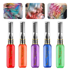 5 couleurs teinture capillaire temporaire cire pour cheveux colorée mascara pour cheveux mascara de teinture capillaire temporaire pour filles et femmes craie de teinture capillaire lavable adaptée aux anniversaires cosplay bricolage Halloween teinture capillaire Naty Shop Titre par défaut