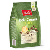 Melitta BellaCrema Café en grains entiers bio, non moulu, pour machines à café automatiques, torréfaction légère, torréfié en Allemagne, force 3, 750 g