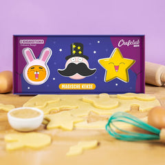 CHEFCLUB, Emporte-pièces magiques, Emporte-pièces aux designs imaginatifs, Ensemble de 3 emporte-pièces en métal, Recette incluse, À partir de 4 ans