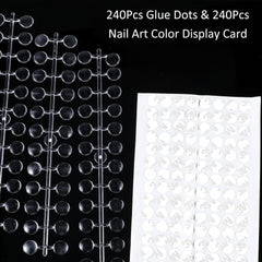 240 pièces Nagel Display Punkt Farbpunkte,Transparent Nail Art Display,Nagellack Displays Rund Für Nagelstudio Und Anfänger,Diy Nail Art Nagelstudios