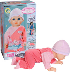 Baby Annabell Emily Run With Me 43 cm Poupée Rampante et Marchante avec Fonction Sonore, Robe et Chapeau Roses, 710623 Zapf Creation Naty Shop Dolls Default Title