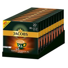 Jacobs Café capsules Guten Morgen XL Intense - 10er Pack (10 x 20 tasses) & Café capsules Espresso Intenso, Intensité 10 sur 12, 200 capsules compatibles Nespresso®*, 10 x 20 tasses