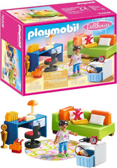 PLAYMOBIL Dollhouse 70209 Chambre de jeunesse avec figurine de fille et accessoires, à partir de 4 ans