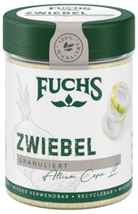 Fuchs Gewürze - Zwiebel granuliert - Gewürz für Saucen oder Nudelgerichte - Ingrédients naturels - 70 g en dose variable, recyclable