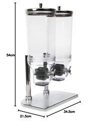 APS 11807 Distributeur de céréales Duo FRESH+EASY, 22 x 35 cm, H : 52 cm, récipient SA, couvercle inox 18/8 Boîtes de conservation Naty Shop