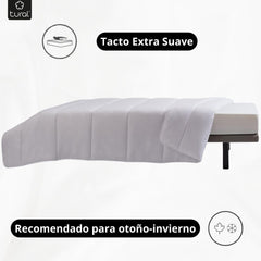 Tural - Couette 150 X 220 cm avec traitement Aloe Vera, garnissage fibres 300 G/M², douce, respirante, certifiée Oeko-Tex (blanc, lit 90 cm) Couettes et couettes Naty Shop