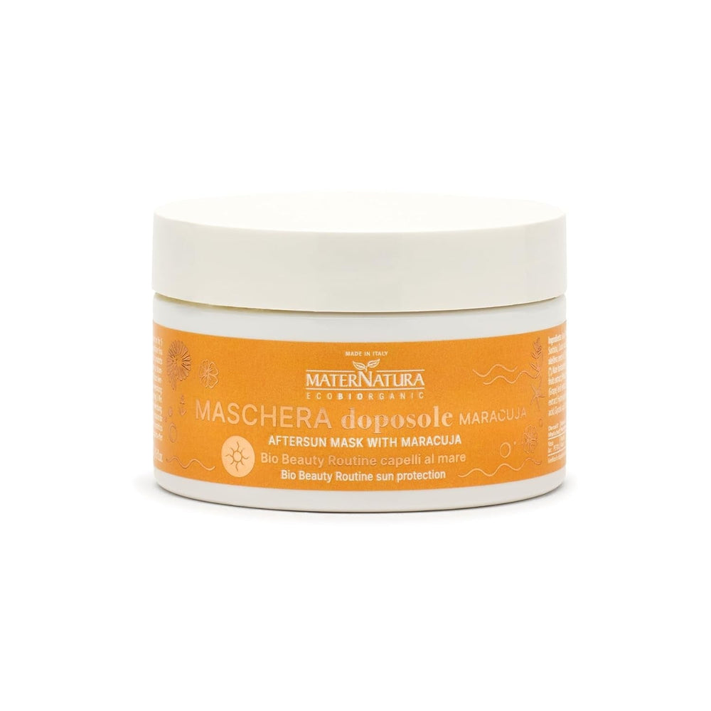 Maternatura Masque de soin au fruit de la passion hydrate et donne de l'élasticité aux cheveux après exposition au soleil Routine de beauté biologique pour cheveux de plage Certifié biologique Fabriqué en Italie - 200 ml Naty Shop Hair Mask Default Title