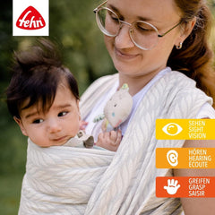 Fehn jouet pieuvre cloche - hochet, couinement, jouet de motricité - jouet en peluche pour bébés avec tissu doux - jouet pour bébés et tout-petits à partir de 0 mois Baby Toys Naty Shop