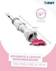 BWT Poolsauger BC02 (mit Standard-Poolstange) | Effektive Reinigung von freistehenden Pools und Pools bis 10 m³ | Kabelloser Betrieb mit maximaler Bewegungsfreiheit | Hohe Saugleistung