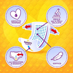 Couches Pampers Progressi & Fit Prime Midi, format court, 162 couches, taille 3 (4-9 kg), abonnement en ligne à la salle de sport pendant 1 mois en cadeau