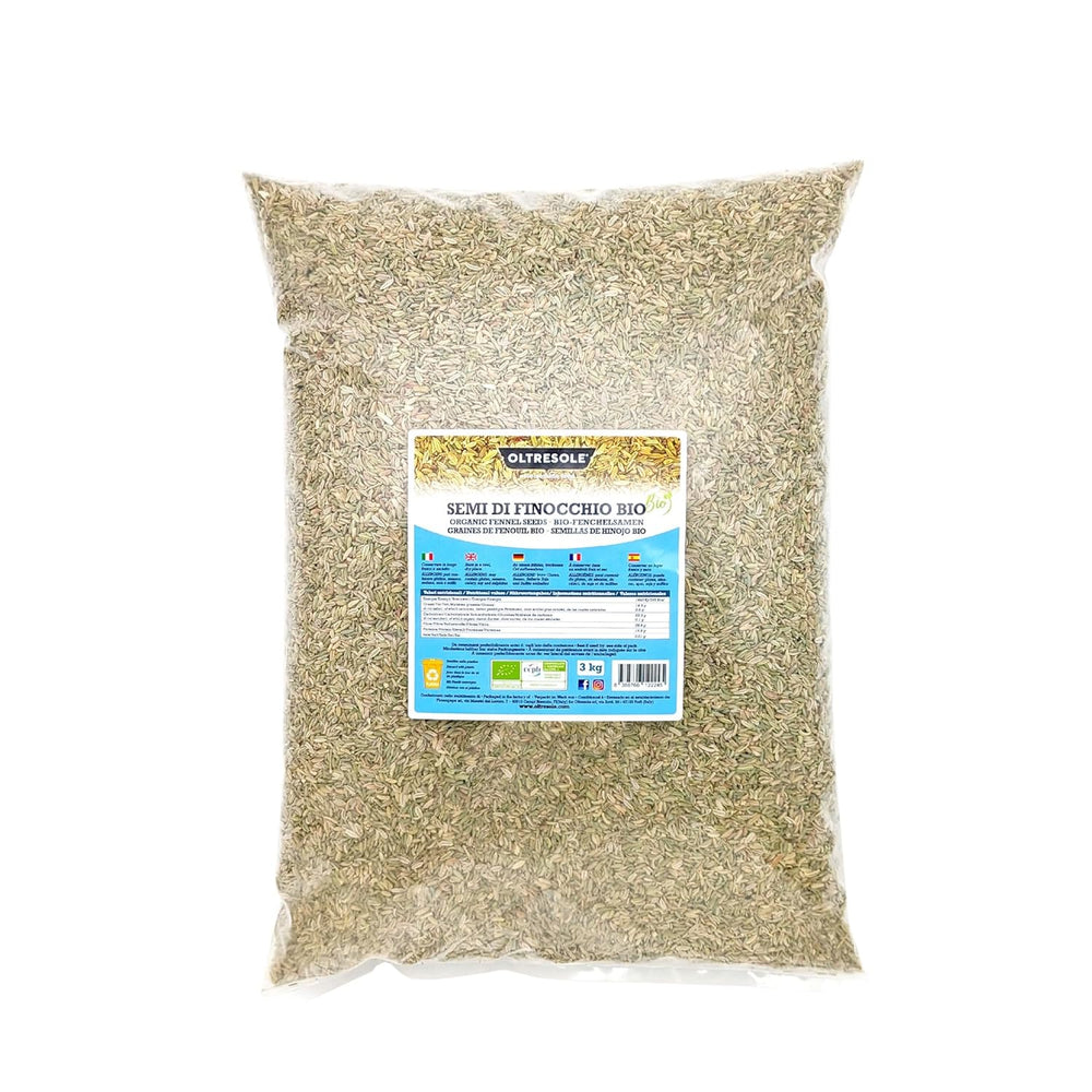 Graines de fenouil biologiques 3 kg Graines entières biologiques idéales pour les tisanes digestives et les recettes parfaites pour la pâtisserie Taille pratique