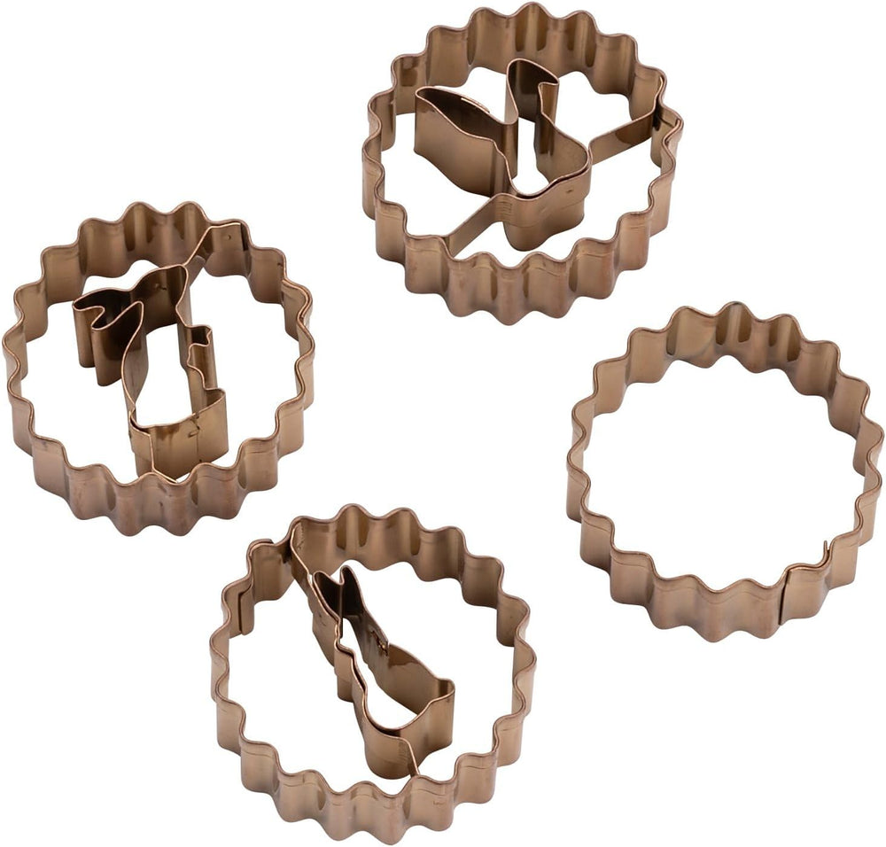 Dr. Oetker Linzer Bunny Cookie Cutter Set - Vintage Easter Craft 4 pièces en acier inoxydable de haute qualité conçu en Allemagne