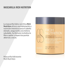 Masque capillaire hydratant - Nutrition riche - 500 ml - cheveux secs et abîmés - à l'huile de noix du Brésil - nourrit et hydrate intensément les cheveux, répare Naty Shop Hair Mask