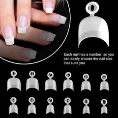 600 pièces ovales courts ongles artificiels 12 tailles demi-couverture acrylique faux ongles conseils ongles artificiels pour manucure femmes salon bricolage (naturel)