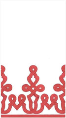 Serviettes en papier Dessin Passementerie, lin, rouge, 12 par paquet