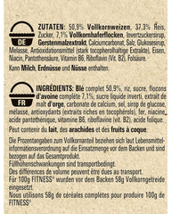 Nestlé Fitness Céréales pour petit-déjeuner à base de 57 % de grains entiers, moins de sucre, céréales pour petit-déjeuner avec vitamines B2, B6, calcium et fer, paquet de 7 (7 x 375 g)