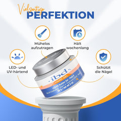 Gel dur IBD – Gel de construction LED/UV Rose II, 1 paquet (1 x 56 g) – Fabriqué aux États-Unis – Construction des ongles à la maison – Pas de rendez-vous ni de salons de manucure bruyants