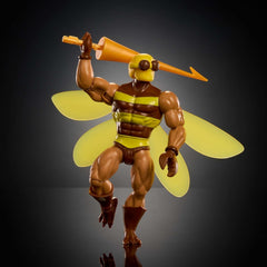 Figurine d'action Masters of the Universe Origins Buzz-Off de la collection de dessins animés, environ 14 cm de haut, de la télévision des années 1980, Bee Leader avec des ailes et des lunettes avec Javelin, JBM88 Figurines Naty Shop