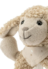 Flocke Sheep Sterntaler Catch Toy - jouet d'activité motrice pour hochet, toucher et jouer - peluche pour bébés et enfants avec le hochet comme ami fidèle - jouet pour bébé en tissu doux de couleur sable Baby Toys Naty Shop