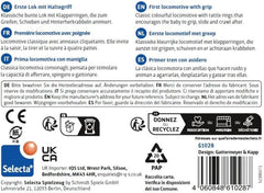 Jouet attrape locomotive Selecta, 8,5 cm, bois, 6 mois - 3 ans, locomotive avec anneaux hochet Jucarii Bebe Naty Shop