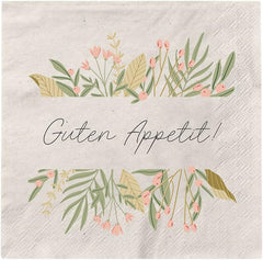 Grafik Werkstatt Serviettes Mit Spruch Gross | 20 pièces | 16,5 X 16,5 cm | Gris | Bon appétit!