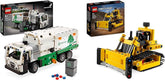 Autobasculantă electrică LEGO Technic Mack LR, model de autobasculantă pentru jocuri de rol de reciclare & Buldozer Technic Heavy Duty, buldozer de jucărie de construit Seturi de constructie Besuche den LEGO-Store Autobasculantă + buldozer de mare putere