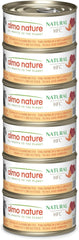 Almo Nature HFC Natural - Nourriture humide pour chat adulte - Thon et crevettes - Qualité humaine, Sans gluten - 6 x 70g