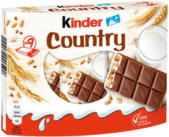 Barres Kinder Country, 9 barres, 212 g