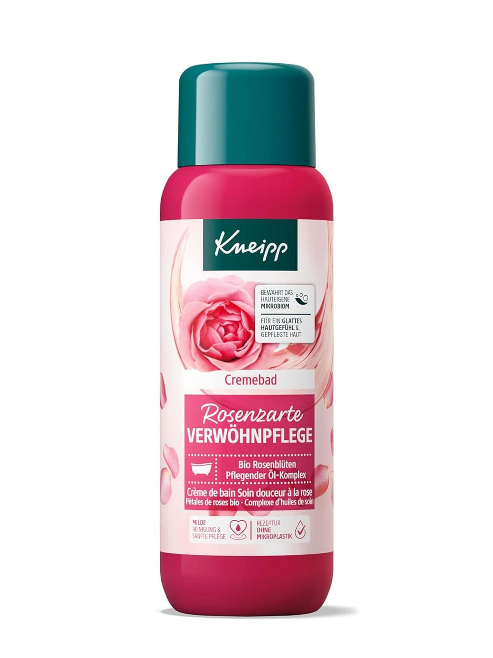 Kneipp, additif de bain à l'extrait de fleurs de roses bio de haute qualité et à un complexe d'huiles nourrissantes, 400 ml Douche et bain Naty Shop