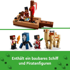 LEGO Minecraft Le bateau pirate Voyage Figurine de pirate calamar et chameau Jouet de construction de bateau Jeu de rôle Cadeau pour garçons et filles de 8 ans 21259 Ensembles de construction Besuche den LEGO-Store