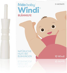 Fridababy Windi Gas Relief pentru bebeluși de la 0 luni, 10 bucăți, catetere de unică folosință, ameliorare naturală a gazelor, 20437