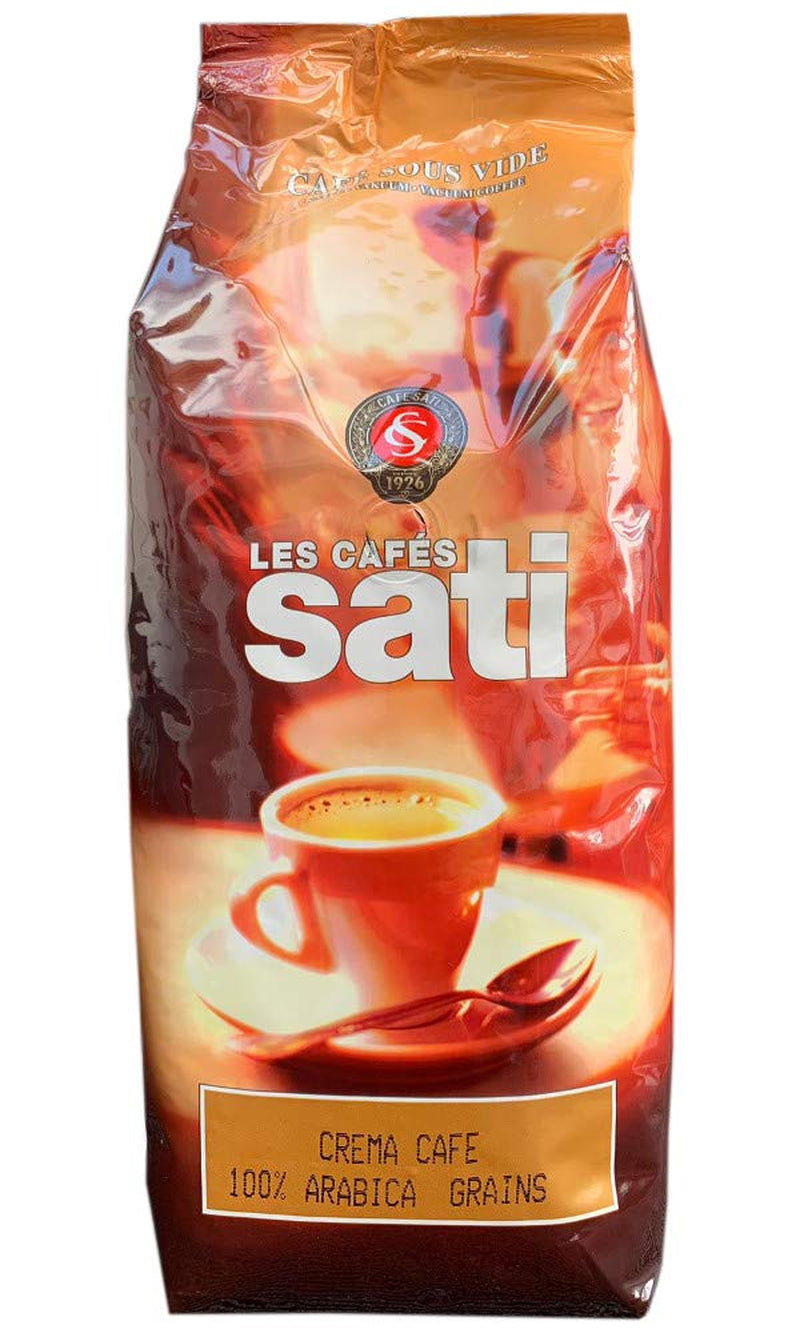 Café Sati Crema 100% Arabica - Café en grains pour machines à café entièrement automatiques